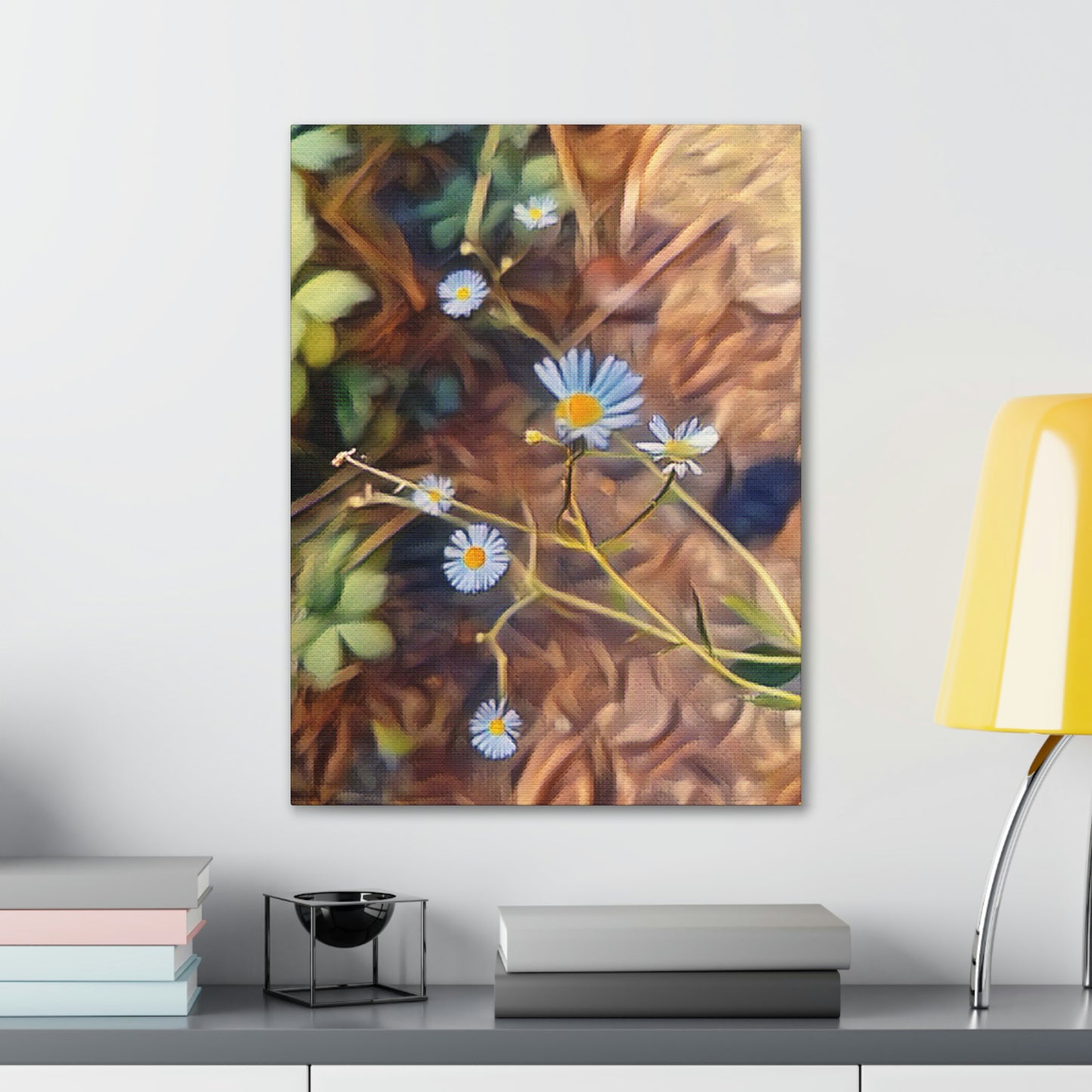 Over Time Canvas, Blue Corn Flower Nature Canvas