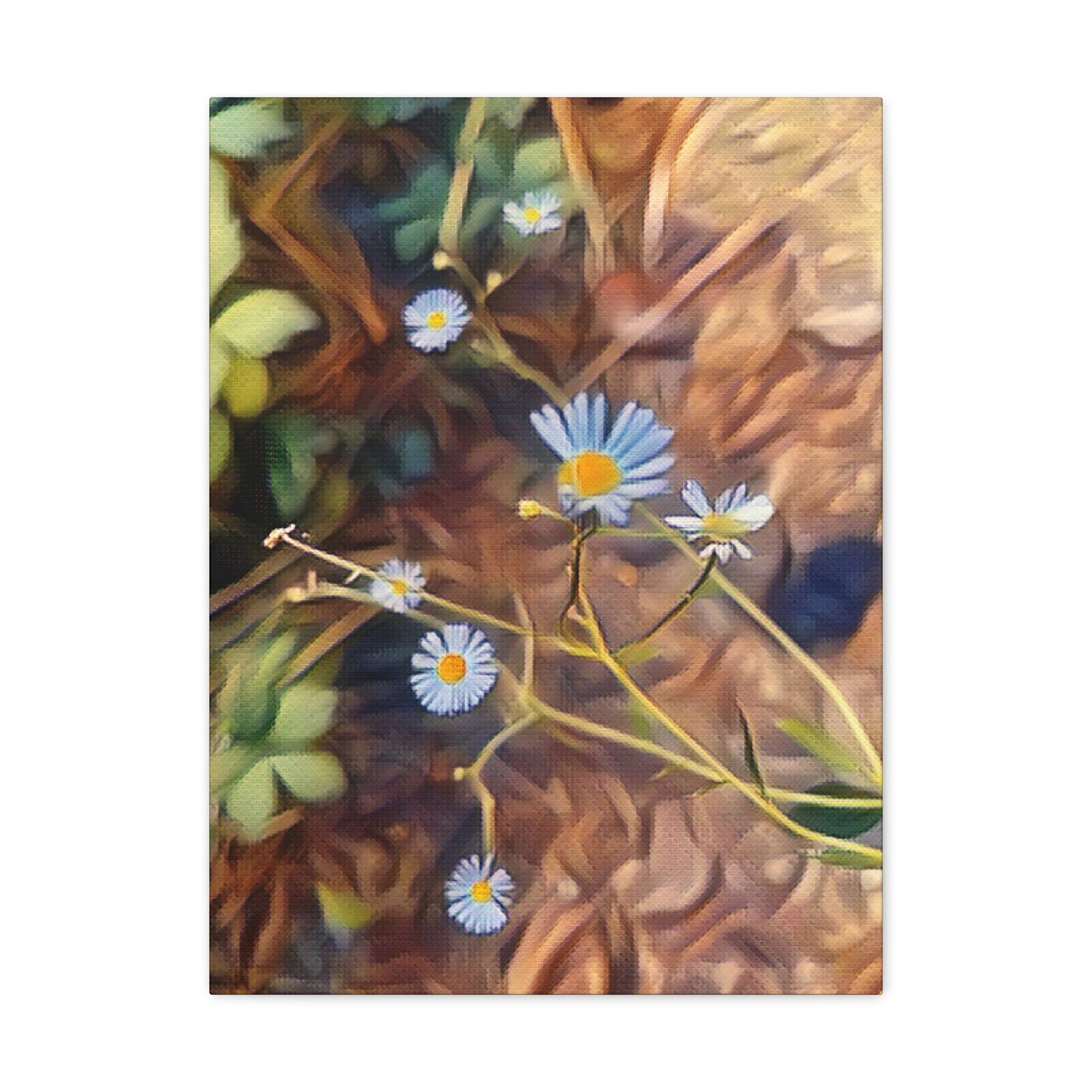 Over Time Canvas, Blue Corn Flower Nature Canvas