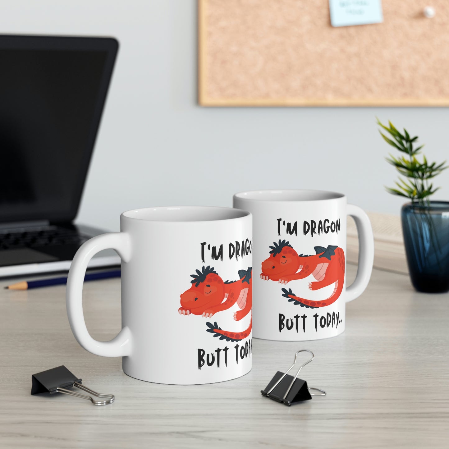 Dragon Butt Mug; 11oz Ceramic Coffee Cup