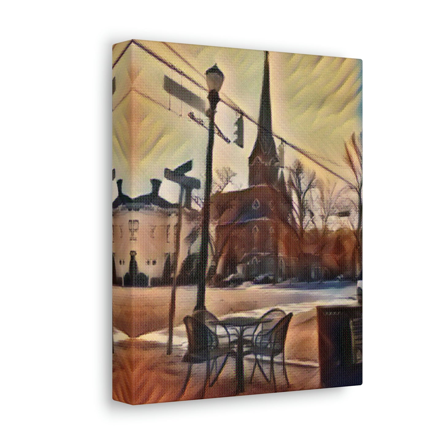 Street Corner Somewhere, Photography Print Canvas