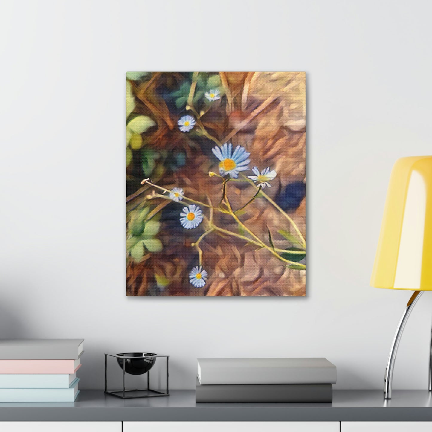 Over Time Canvas, Blue Corn Flower Nature Canvas