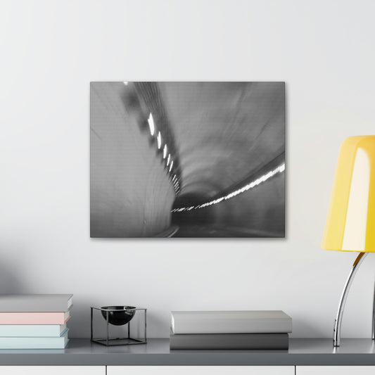 Tunnel Vision Canvas; Grey Scale Photography Canvas