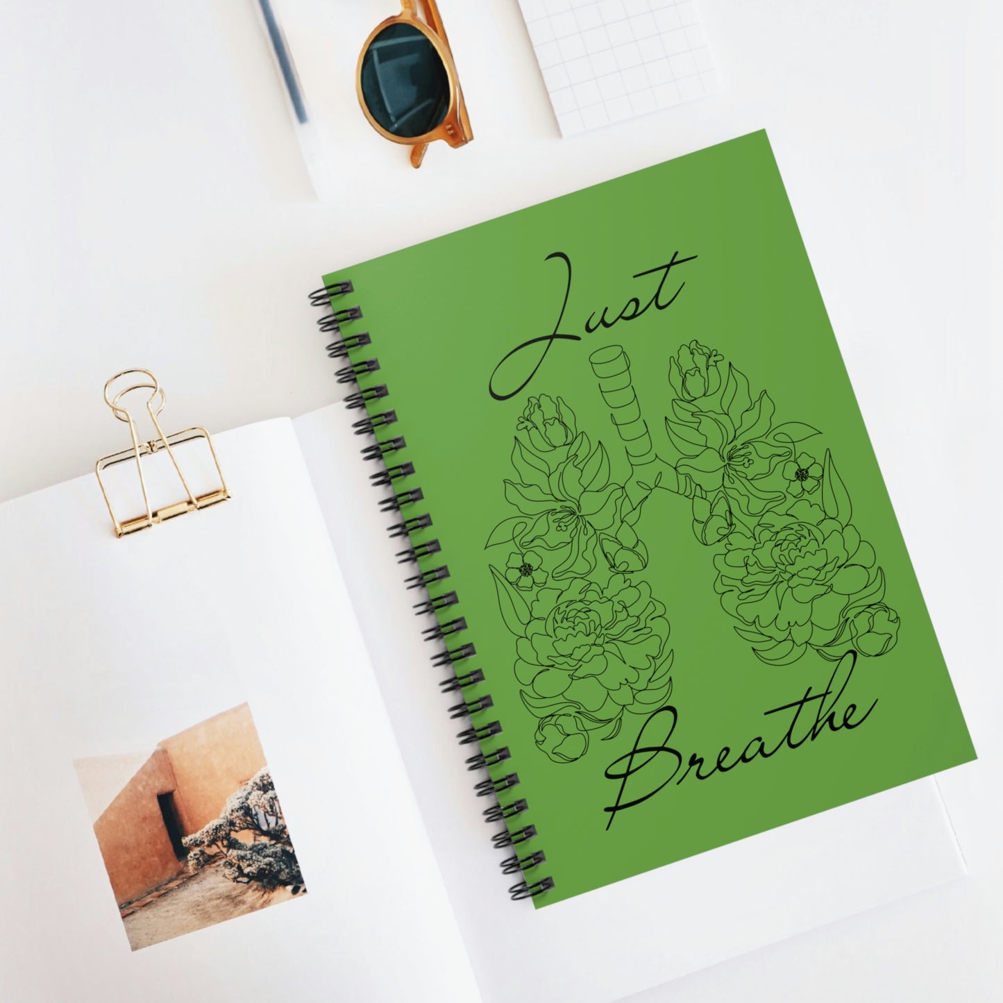 Just Breathe Spiral Notebook, Journal