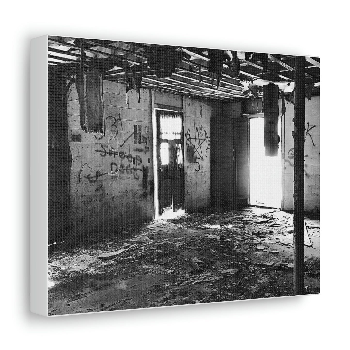 Dirty Beautiful Canvas; Grey Scale Photography Canvas