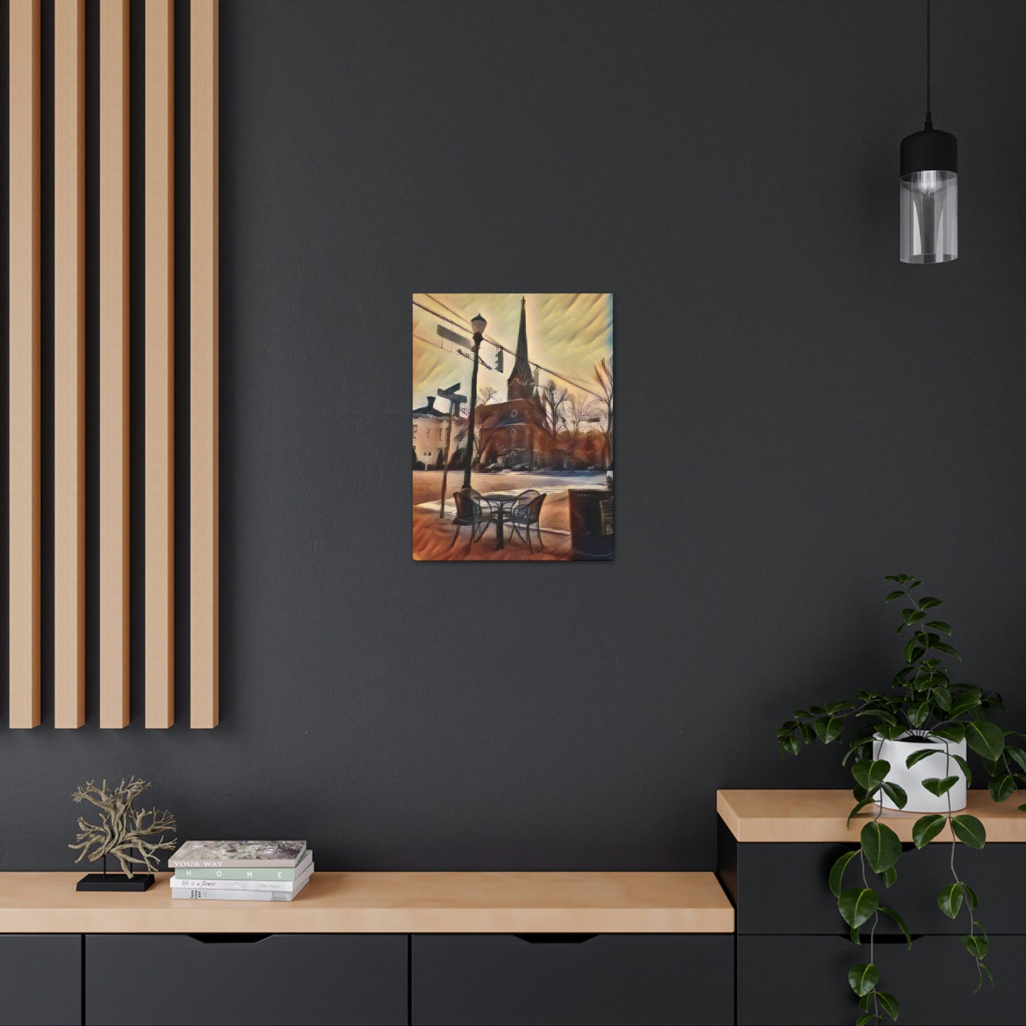 Street Corner Somewhere, Photography Print Canvas