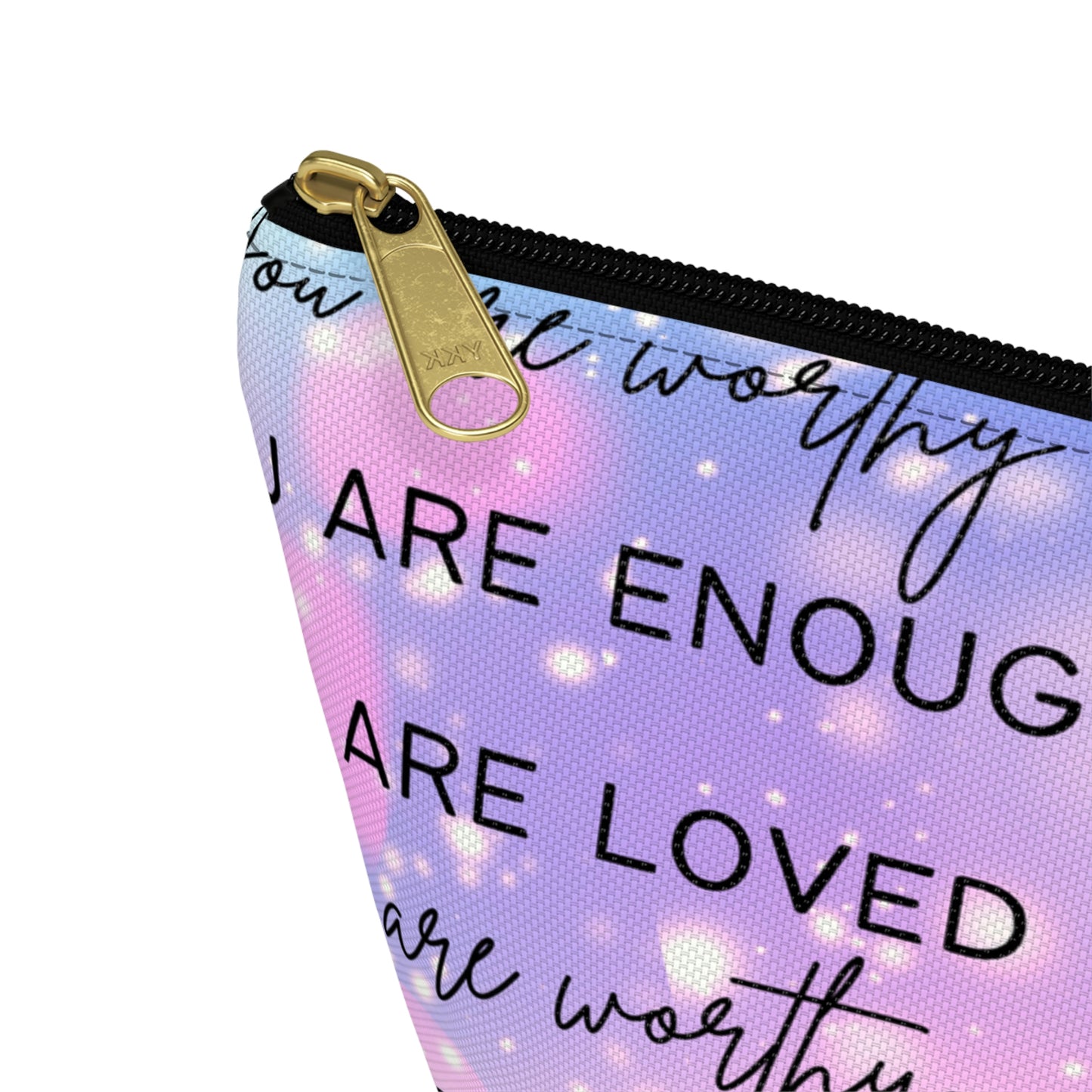 You Are... Worthy, Enough, Loved Mermaid Cosmetic/Travel Bag