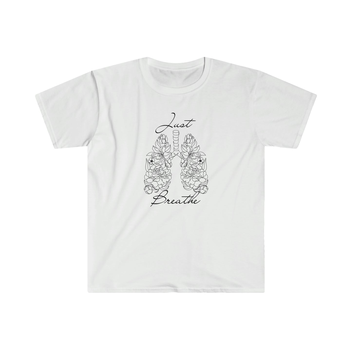 Just Breathe Softstyle T-Shirt; Lungs T-Shirt