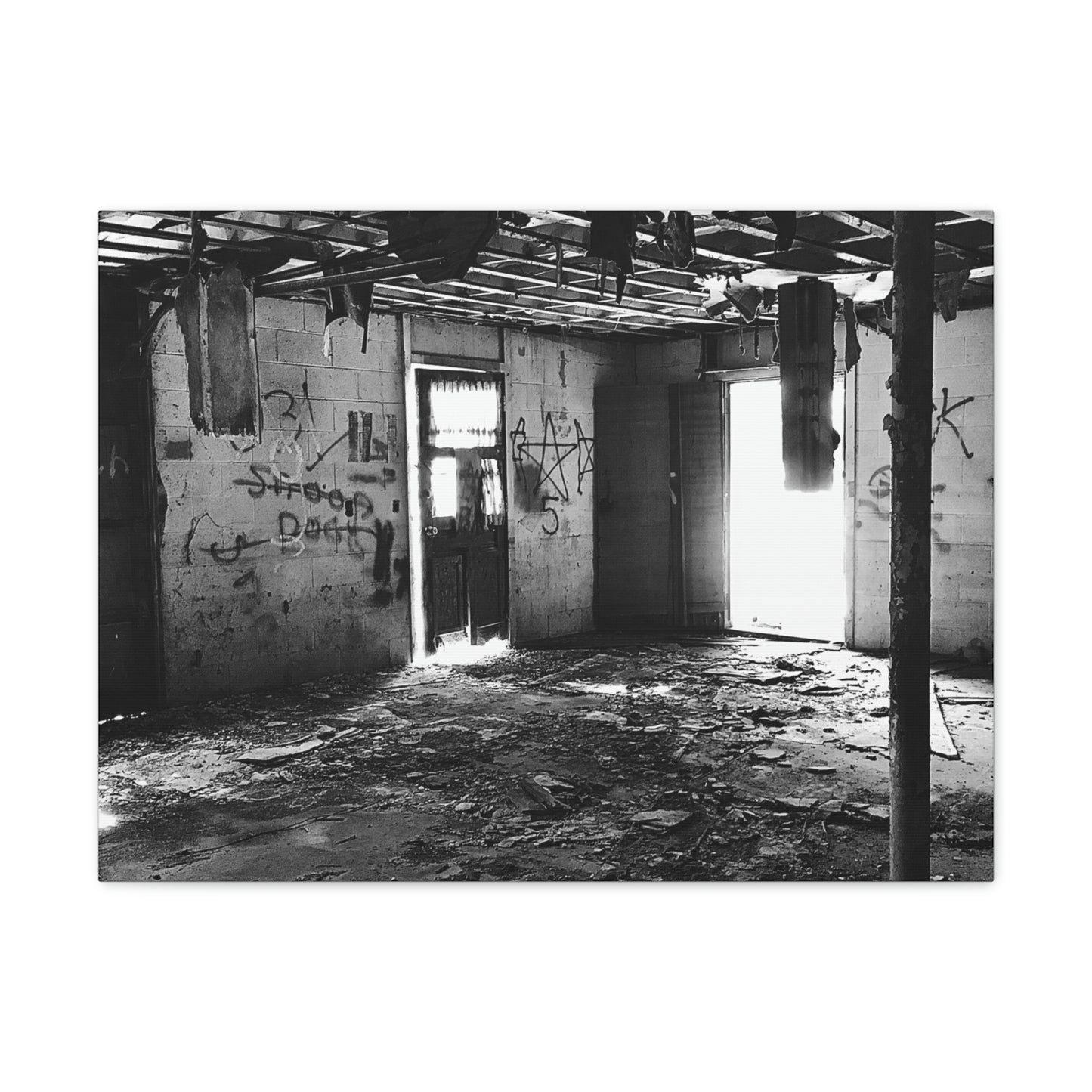 Dirty Beautiful Canvas; Grey Scale Photography Canvas