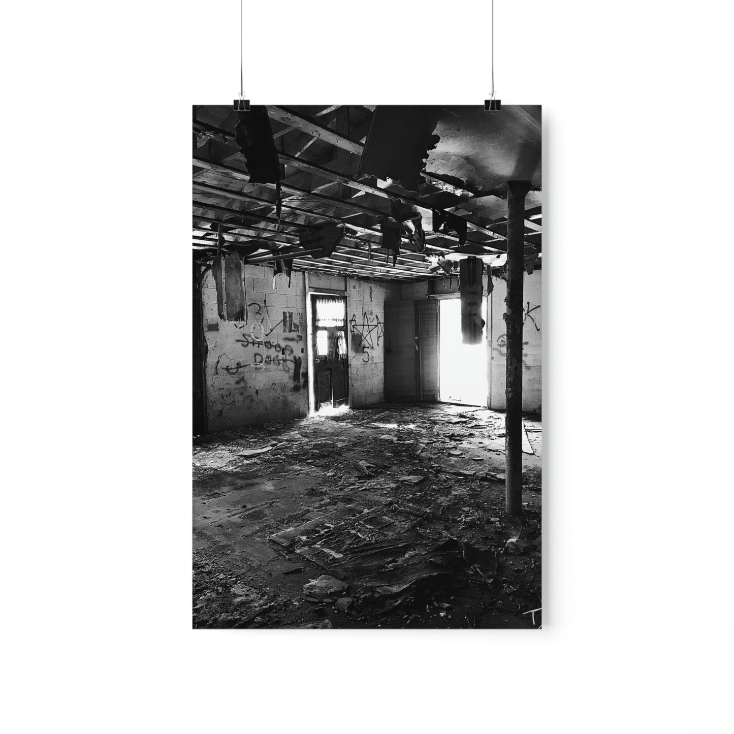 Dirty Beautiful Premium Matte Poster, Grey Scale Photography