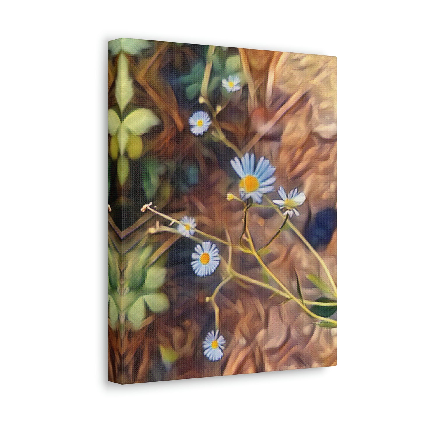 Over Time Canvas, Blue Corn Flower Nature Canvas