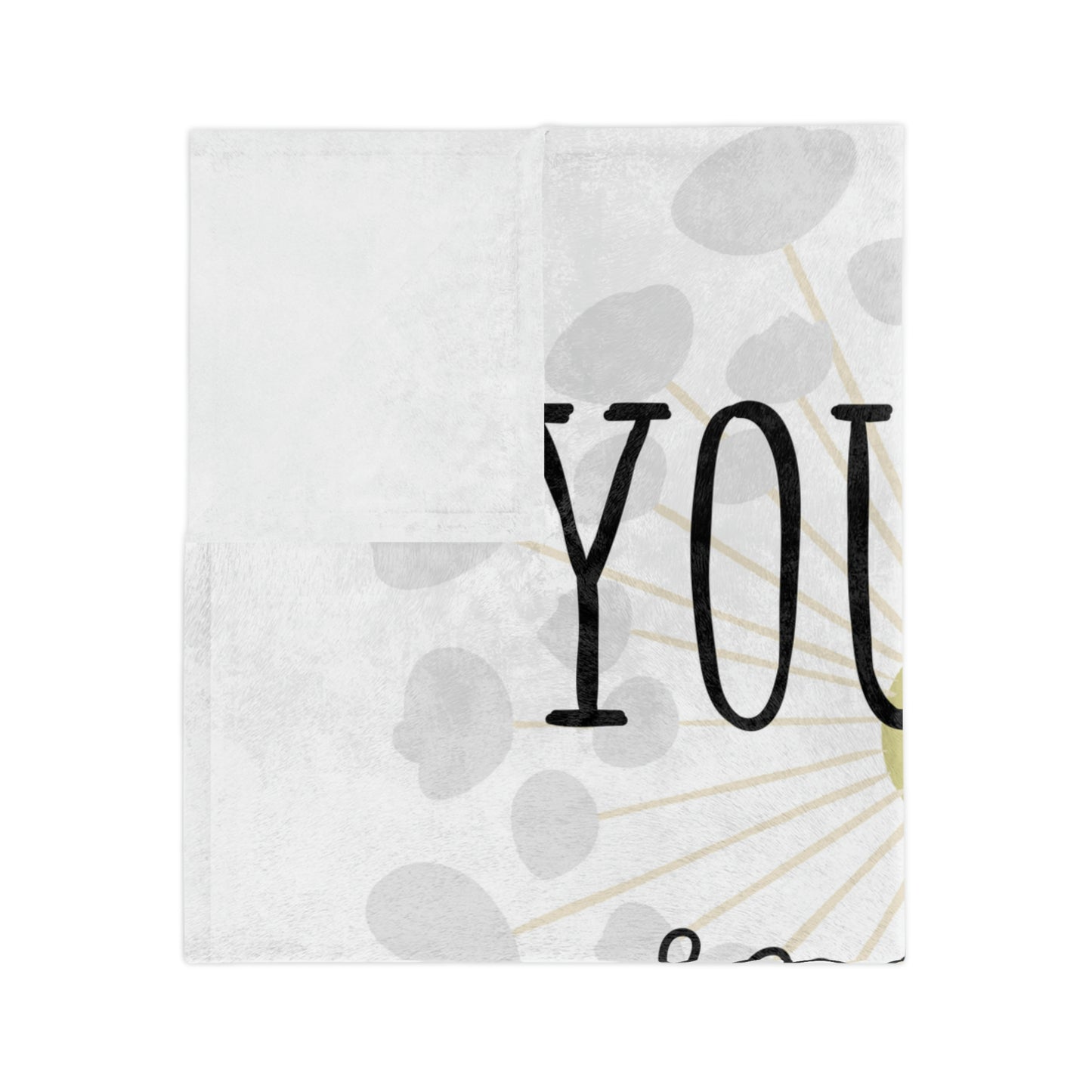 You Are...Enough, Worthy, Loved Blanket; Cozy Velveteen Minky Blanket