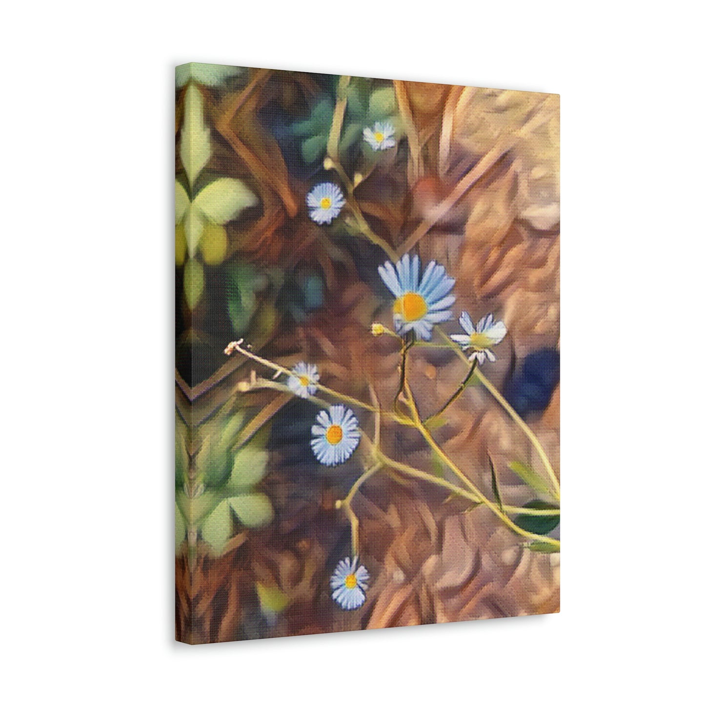 Over Time Canvas, Blue Corn Flower Nature Canvas