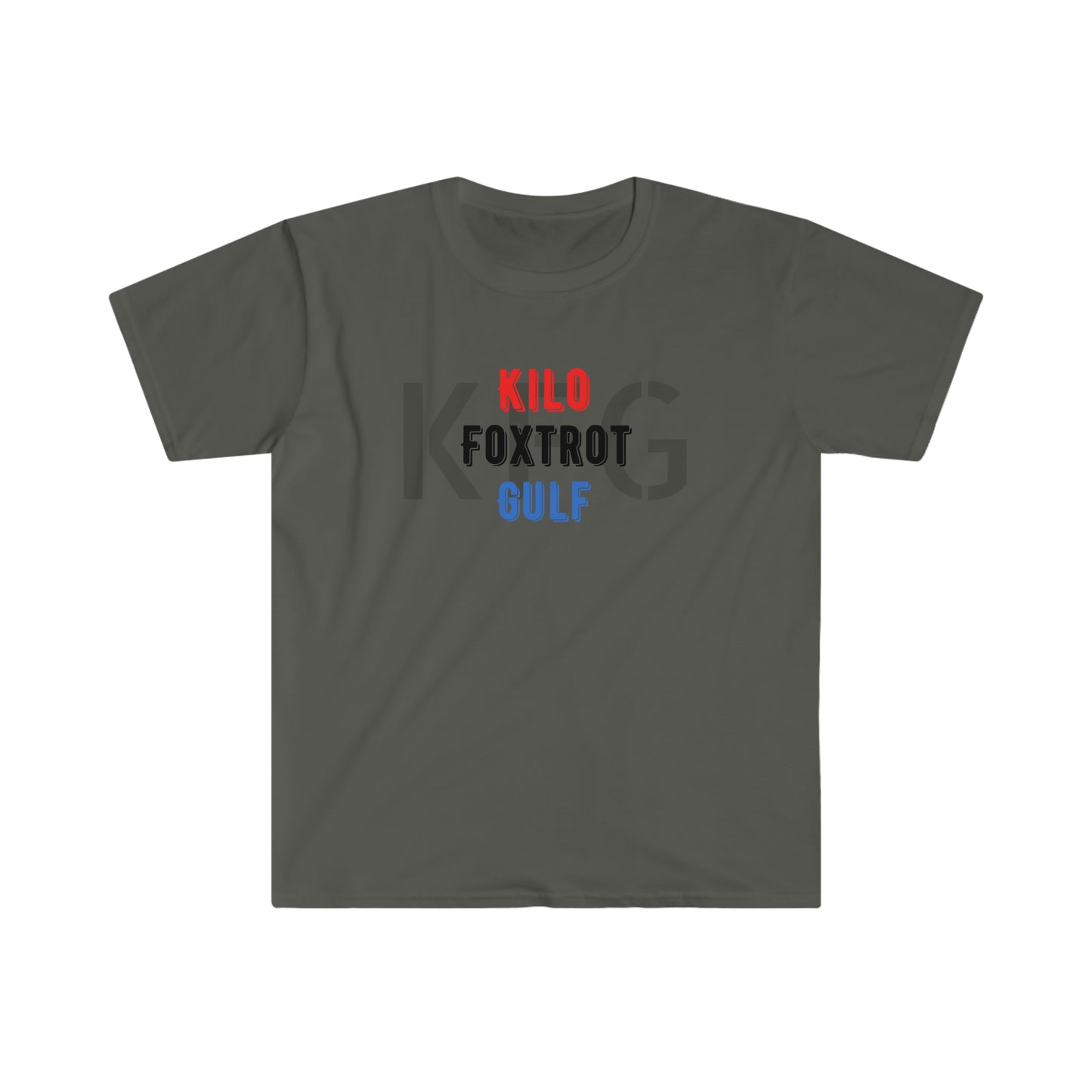 Kilo Foxtrot Gulf Softstyle T-Shirt; KFG T-Shirt