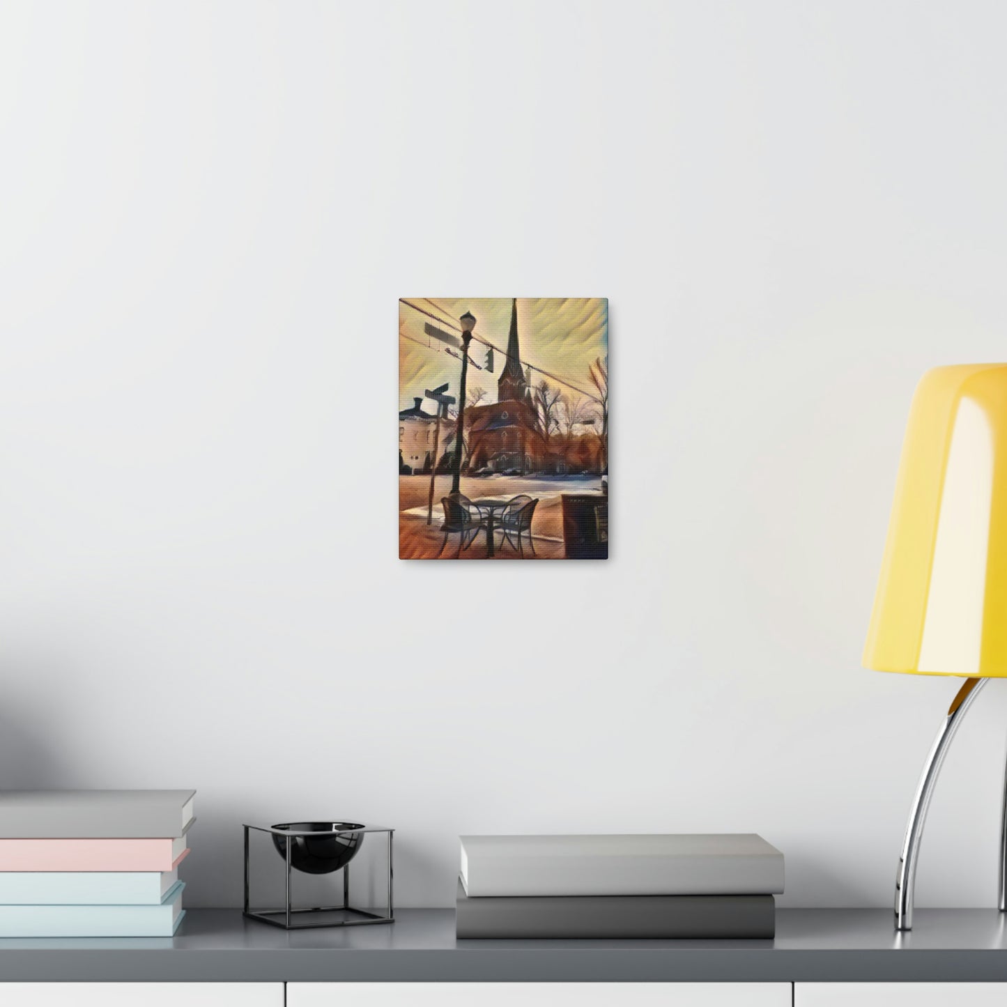 Street Corner Somewhere, Photography Print Canvas