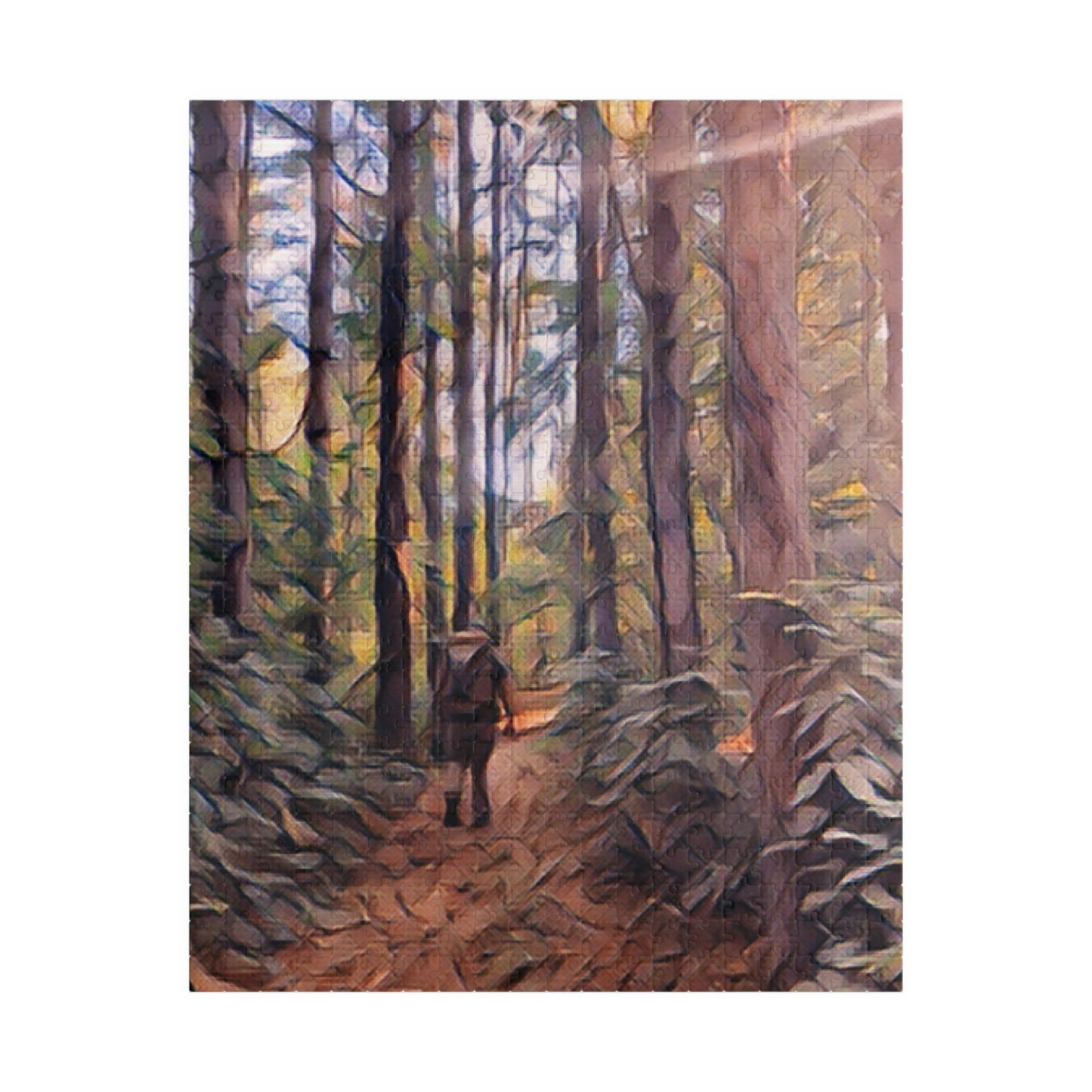 Into The Unknown Puzzle; Nature Print Puzzle: Hiking Print Puzzle