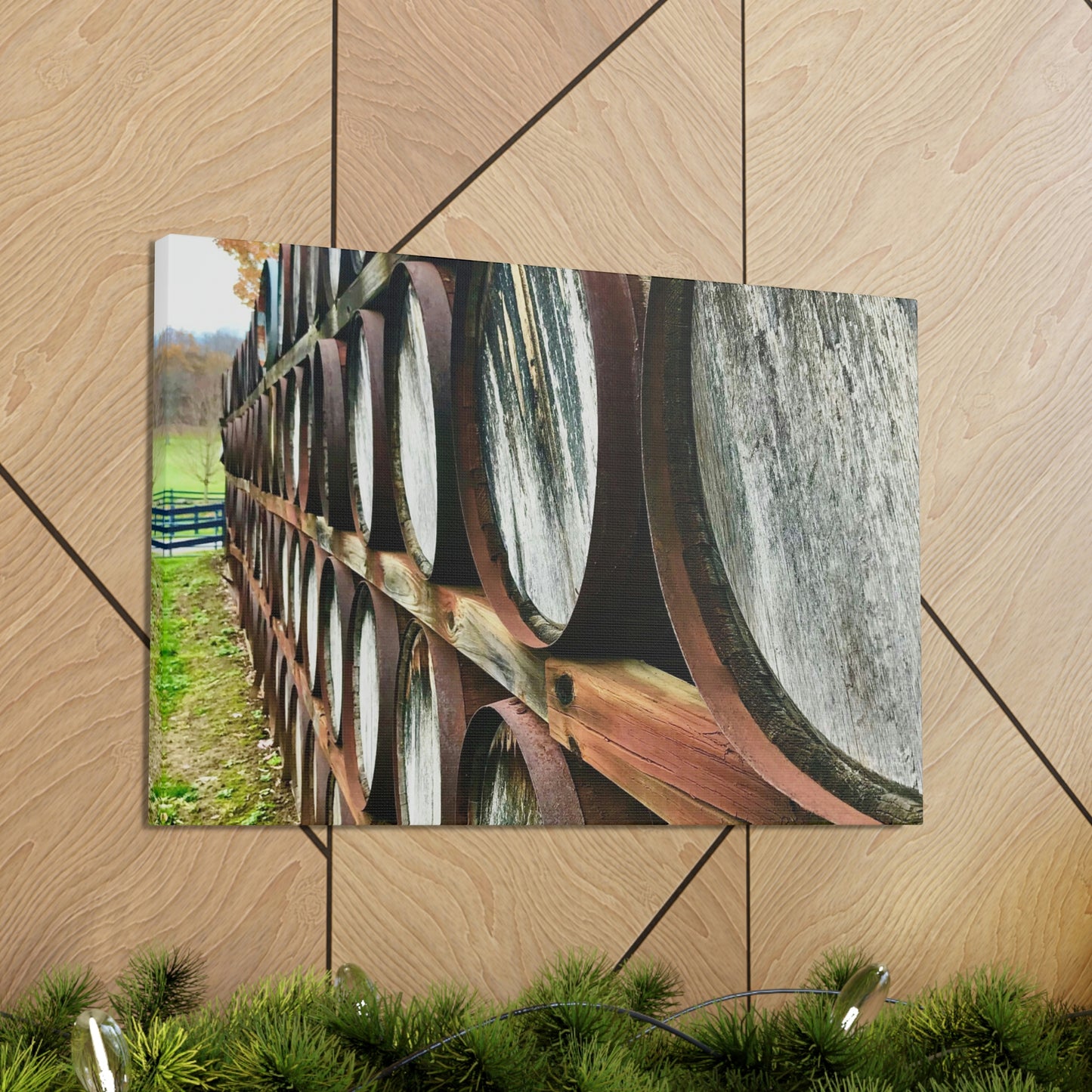 Wine Barrel Canvas; Photography Print Canvas