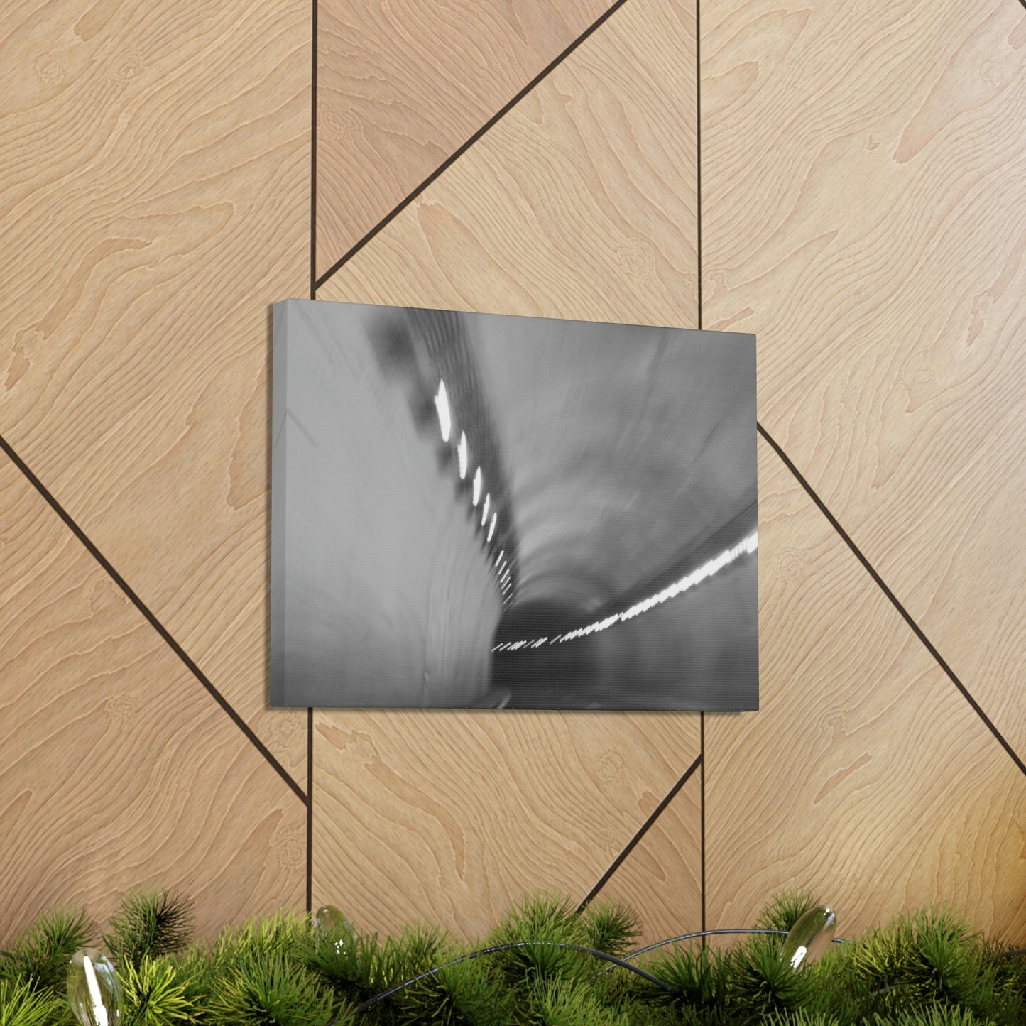 Tunnel Vision Canvas; Grey Scale Photography Canvas