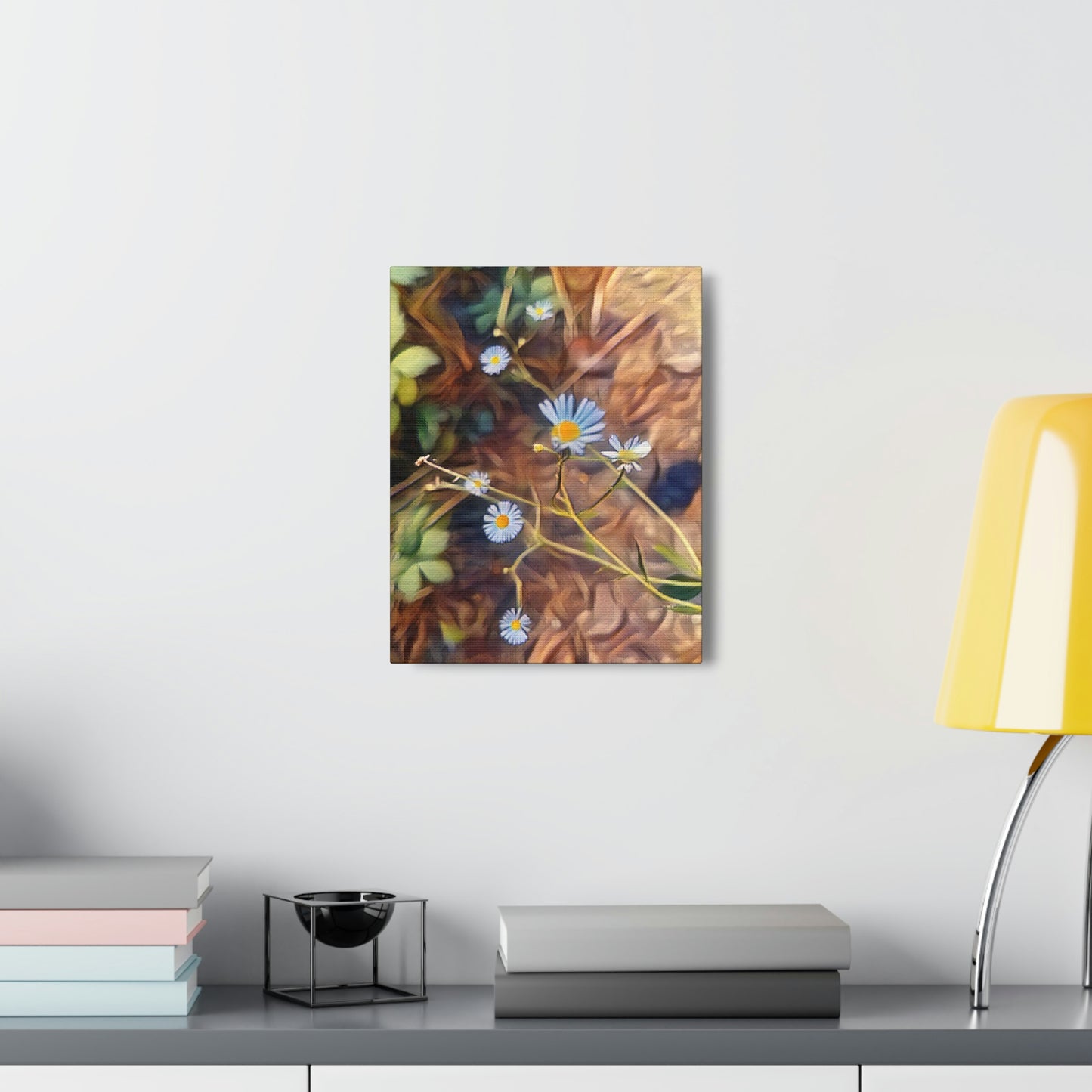 Over Time Canvas, Blue Corn Flower Nature Canvas