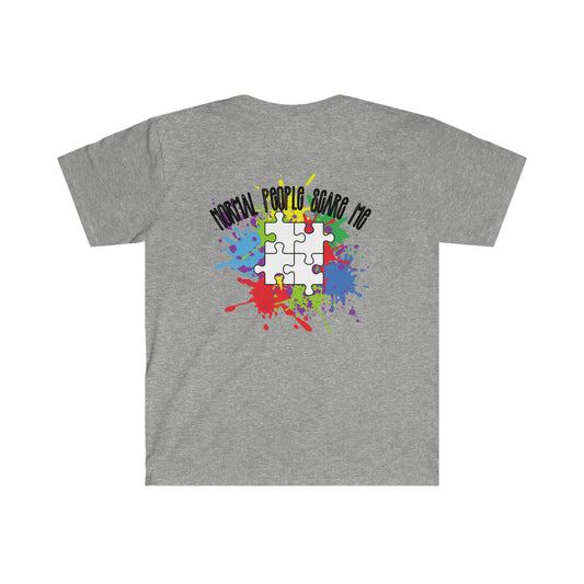 Normal People Scare Me; Autism Awareness; Unisex Softstyle T-Shirt