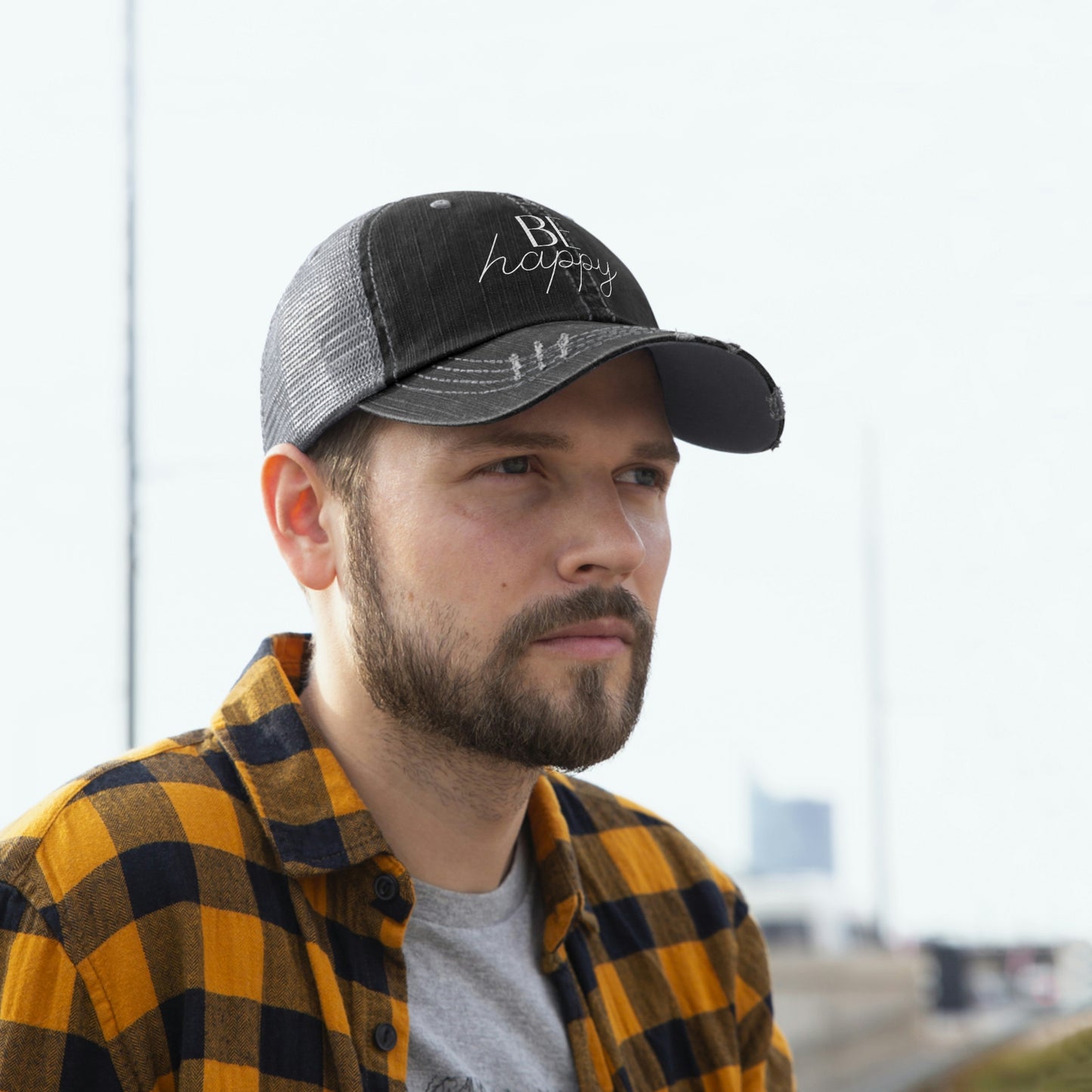 Be Happy Trucker Hat