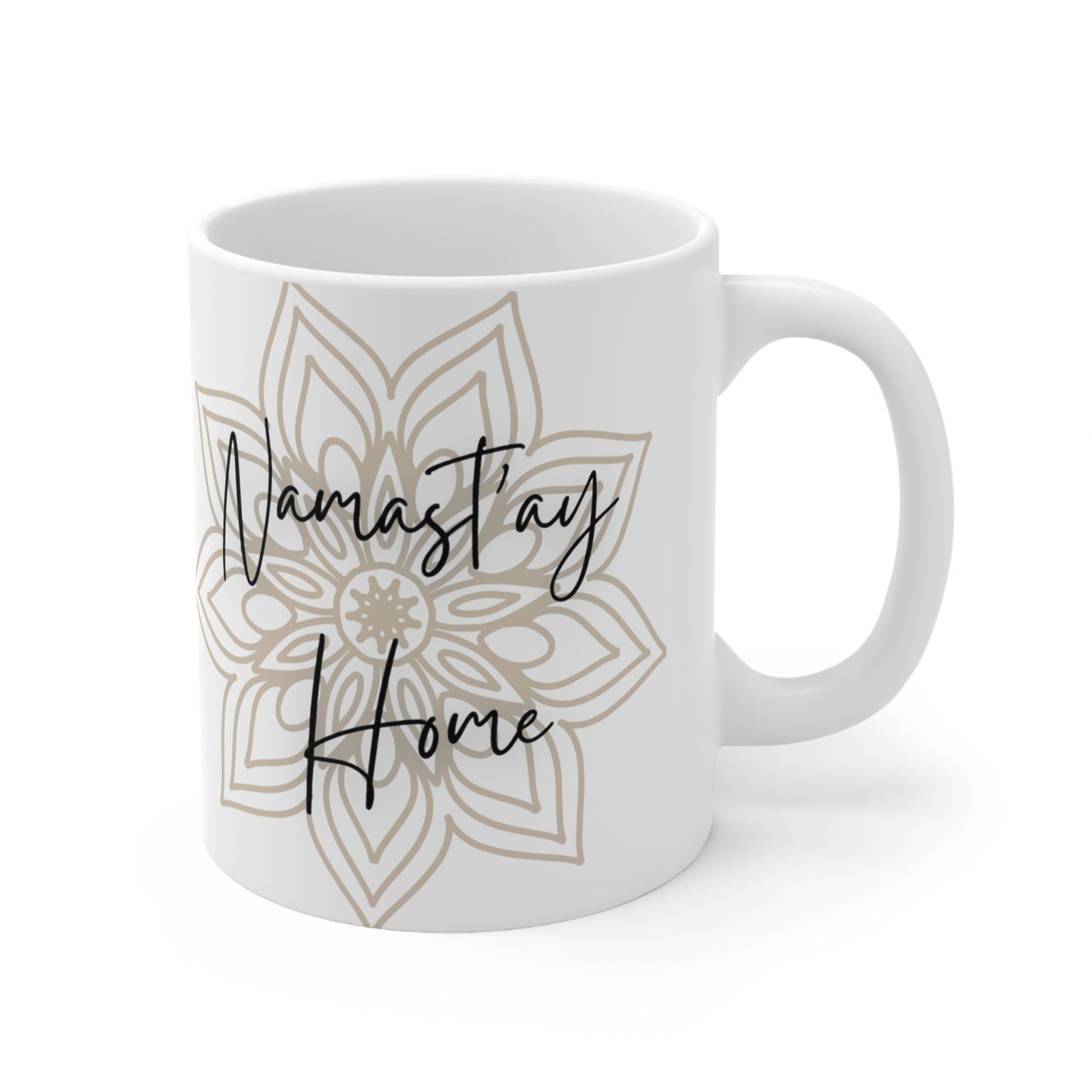 Namast'ay Home Ceramic Mug; 11oz Coffee Cup