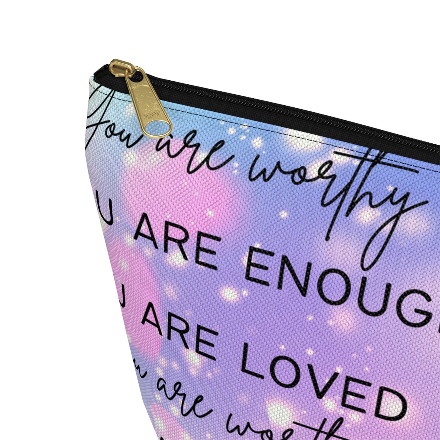 You Are... Worthy, Enough, Loved Mermaid Cosmetic/Travel Bag