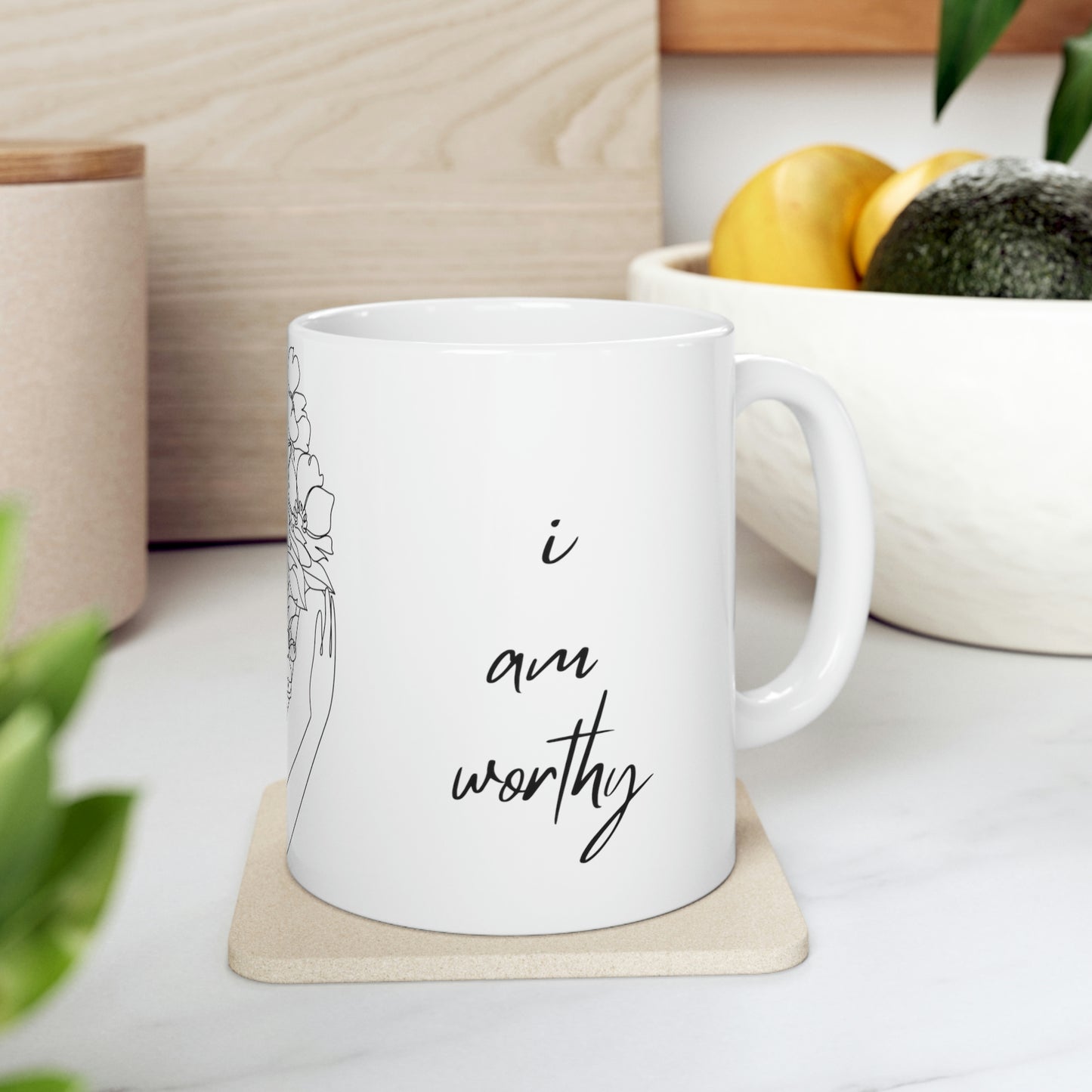 I am worthy, I am enough Self Love 11oz. Ceramic Mug