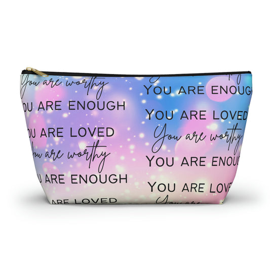 You Are... Worthy, Enough, Loved Mermaid Cosmetic/Travel Bag