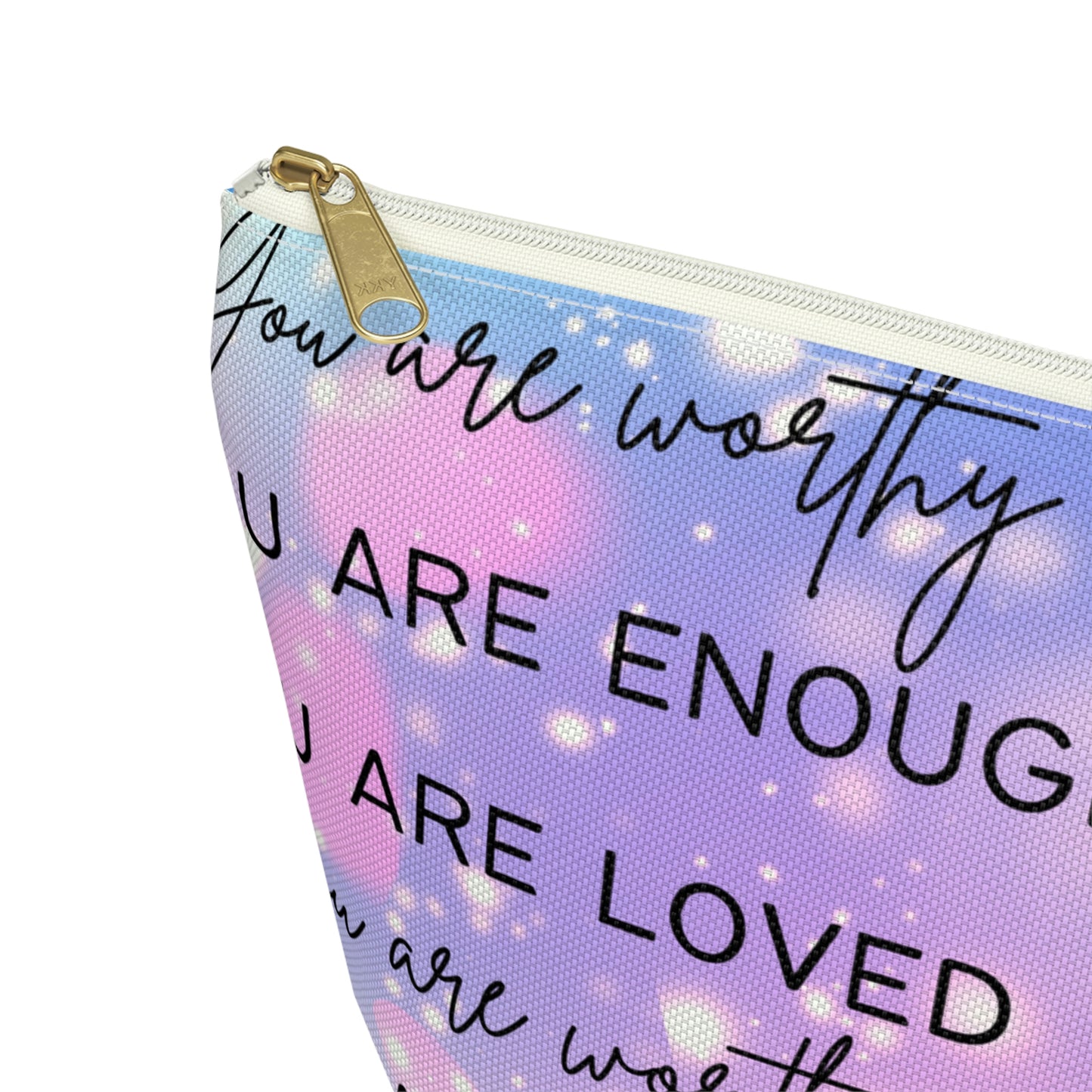 You Are... Worthy, Enough, Loved Mermaid Cosmetic/Travel Bag