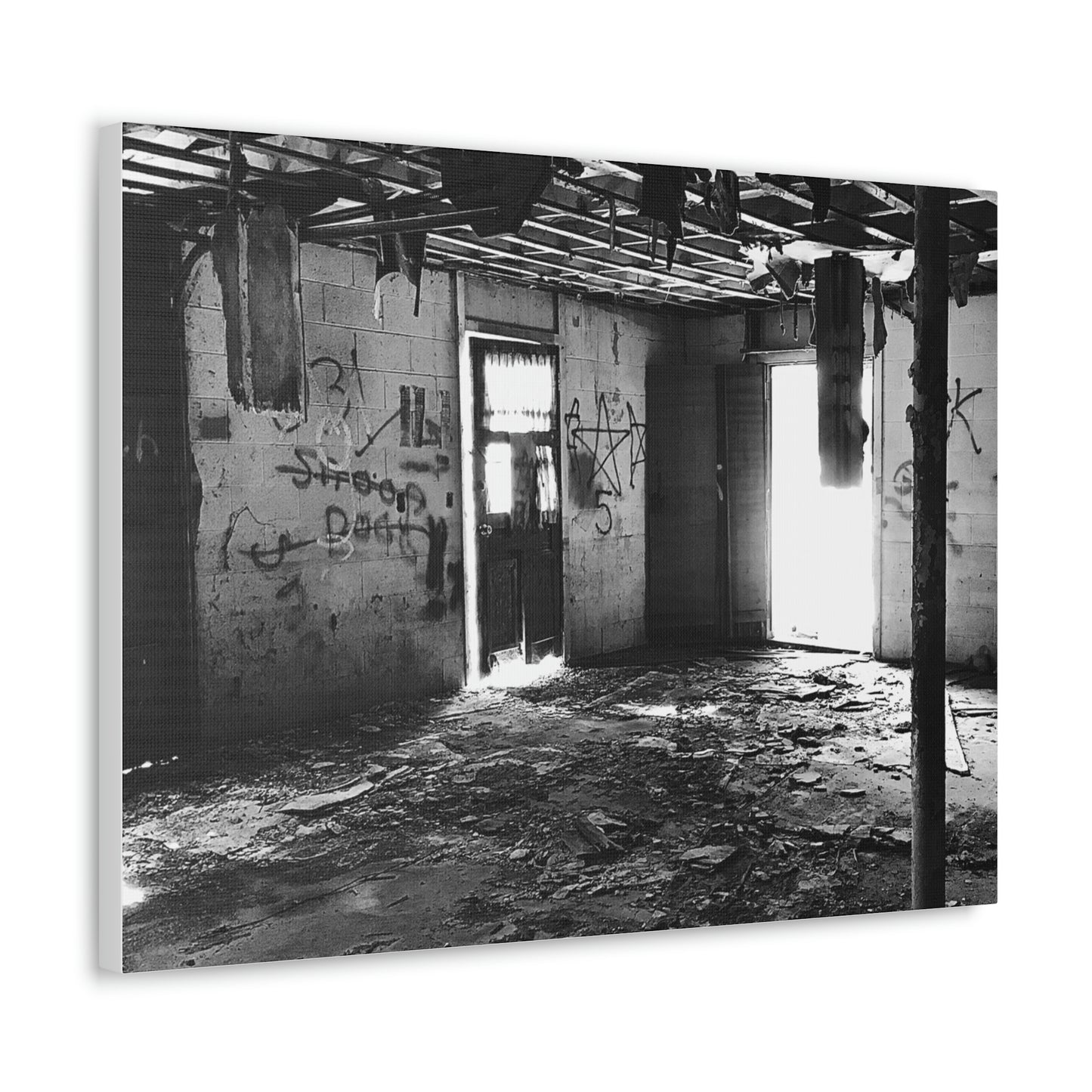 Dirty Beautiful Canvas; Grey Scale Photography Canvas