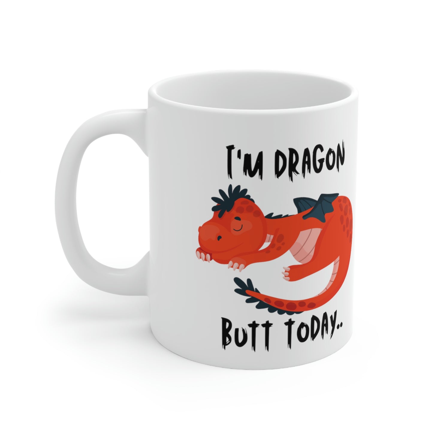 Dragon Butt Mug; 11oz Ceramic Coffee Cup