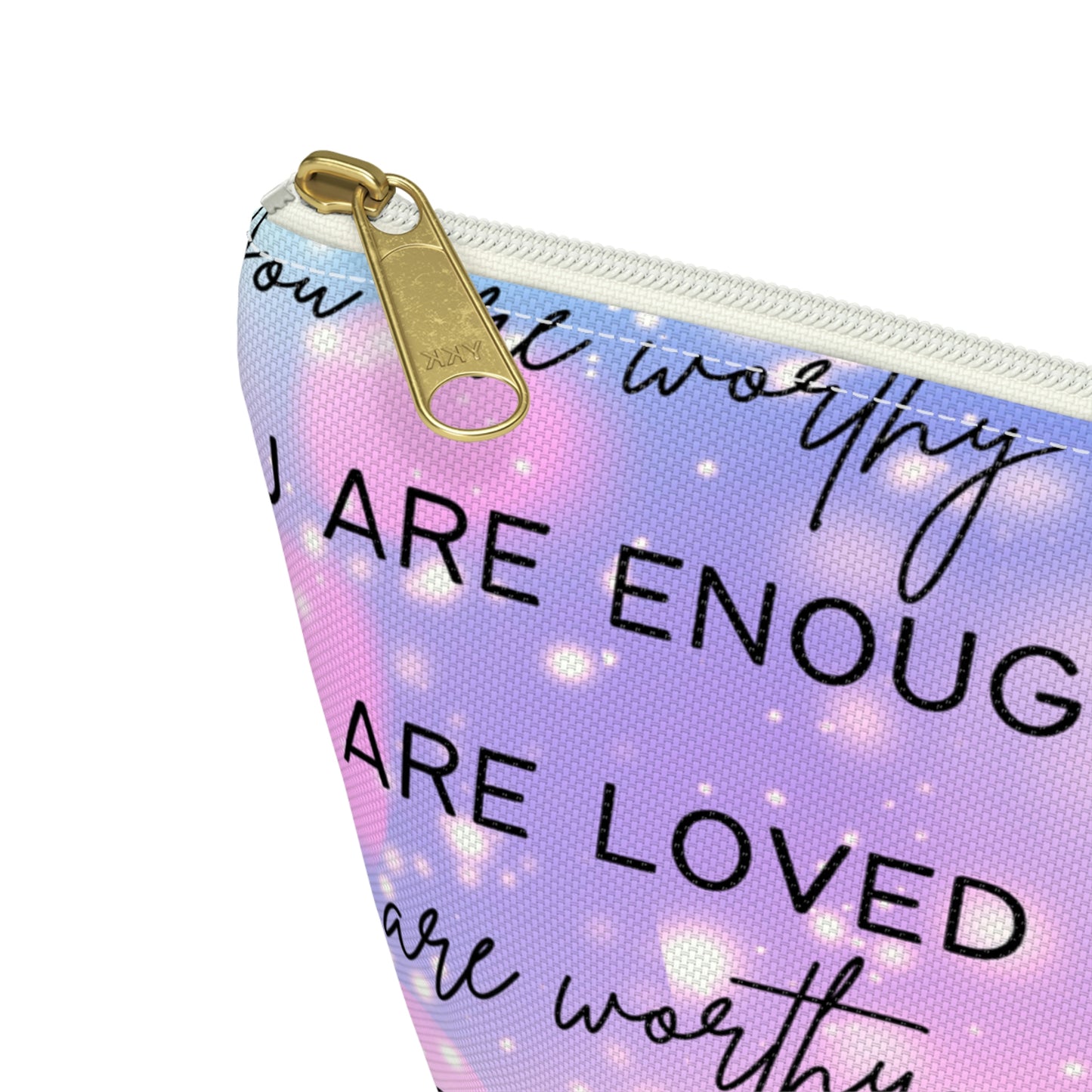 You Are... Worthy, Enough, Loved Mermaid Cosmetic/Travel Bag