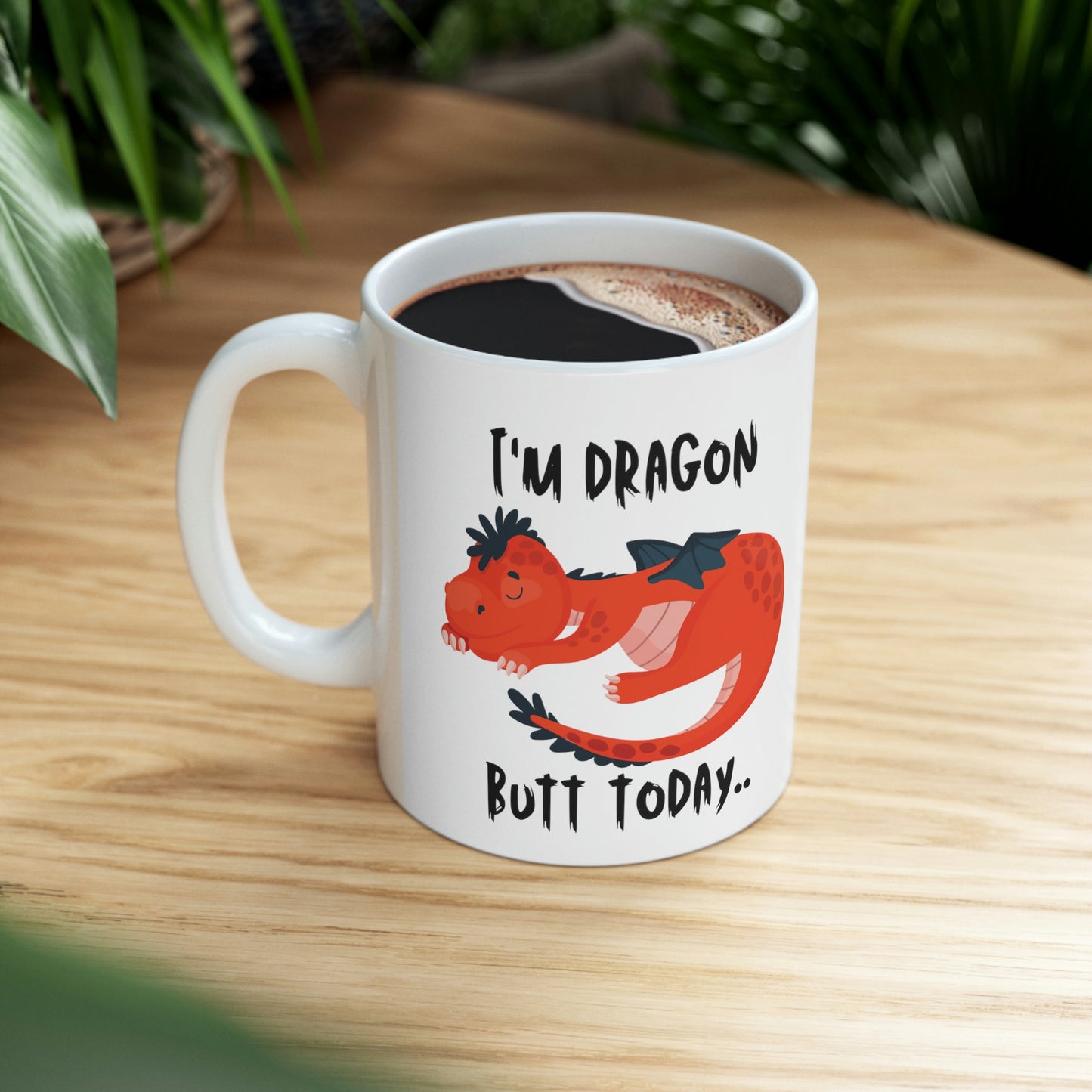 Dragon Butt Mug; 11oz Ceramic Coffee Cup