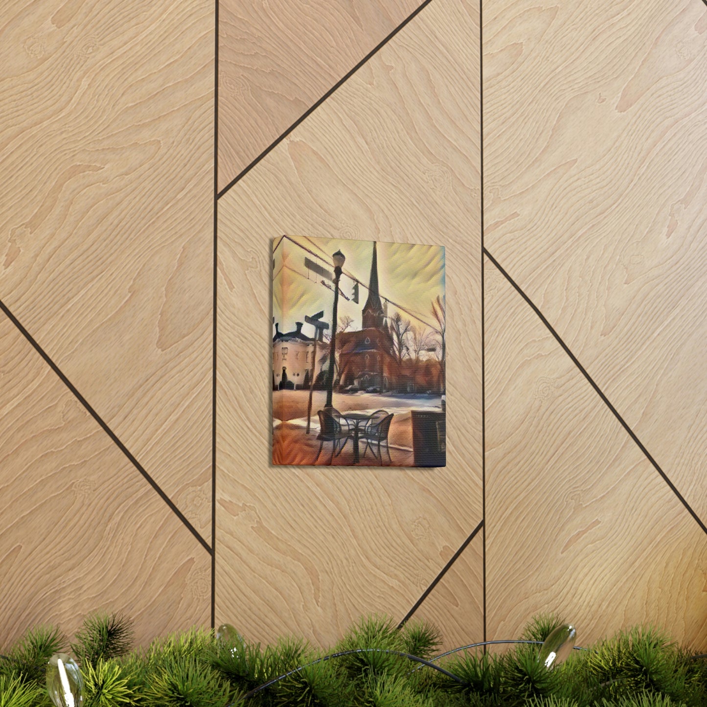 Street Corner Somewhere, Photography Print Canvas